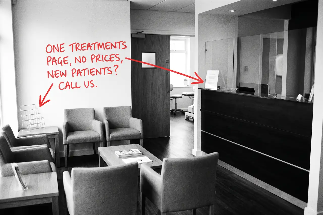 How Do I Get More Dental Patients?, marker-annotated photo