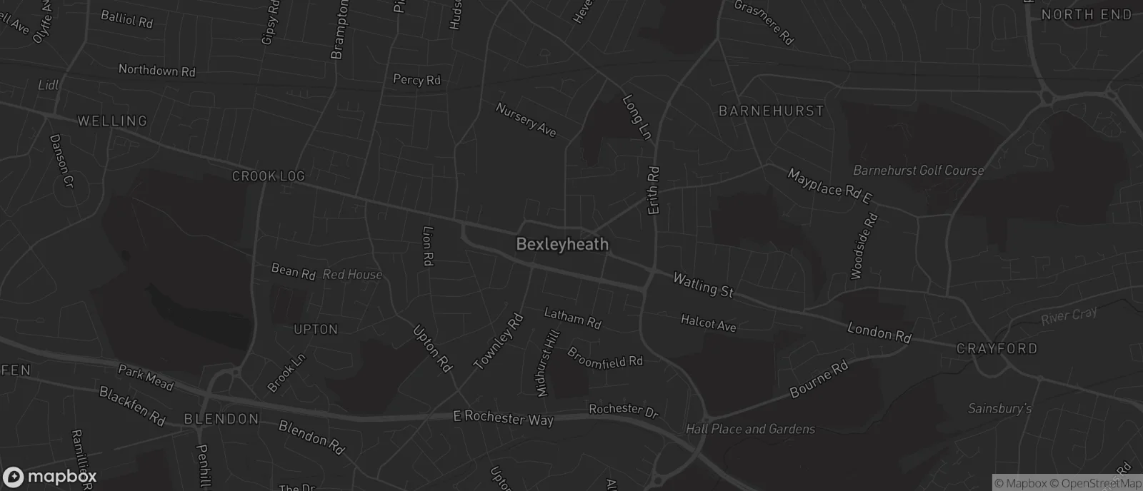 Map of Bexleyheath for SEO services in Bexleyheath