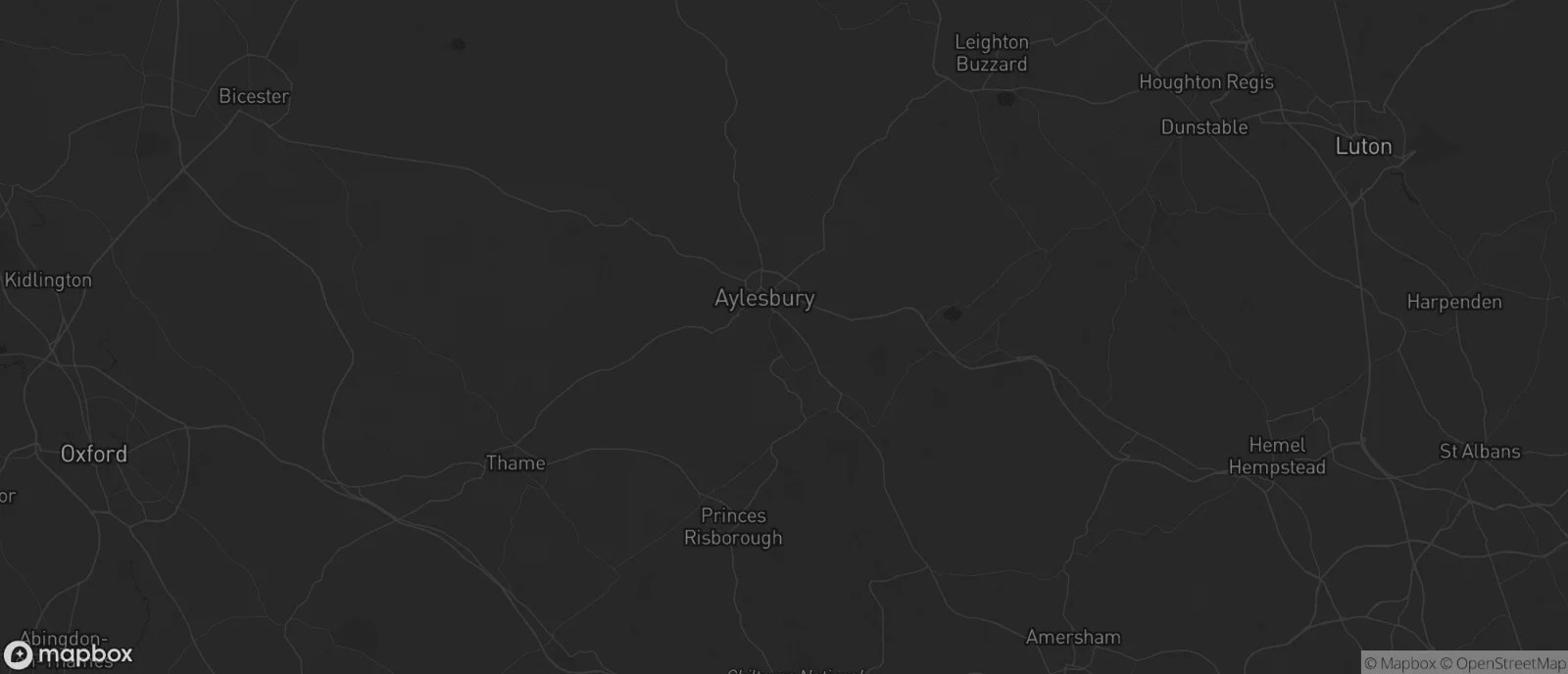 Map of Buckinghamshire for SEO services in Buckinghamshire