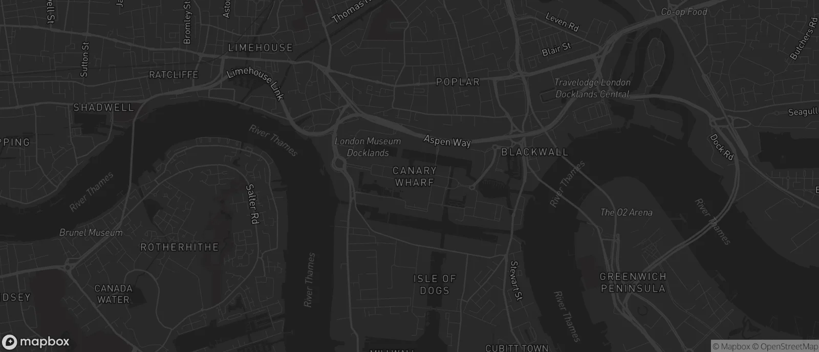 Map of Canary Wharf for SEO services in Canary Wharf