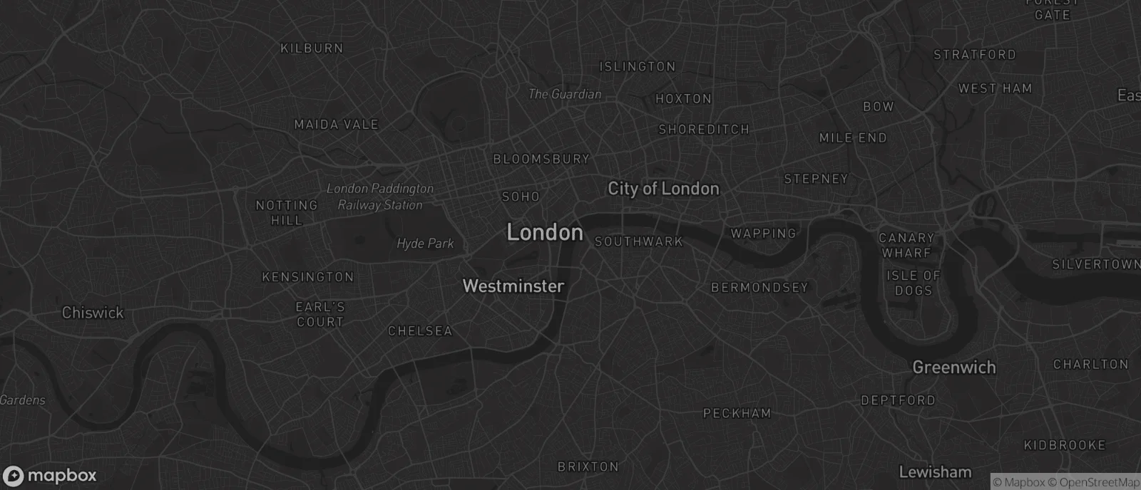 Map of Central London for SEO services in Central London