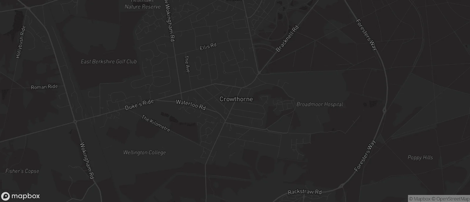 Map of Crowthorne for SEO services in Crowthorne