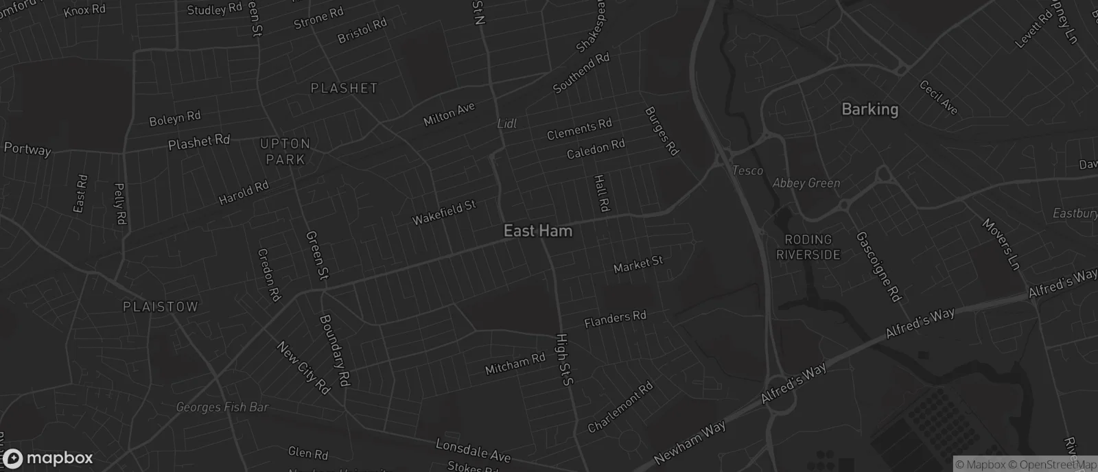 Map of East Ham for SEO services in East Ham