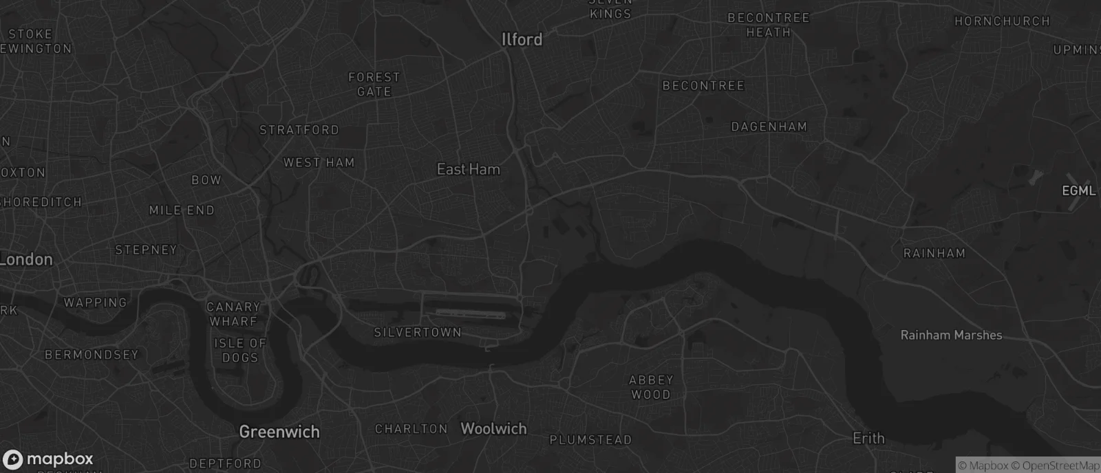 Map of East London for SEO services in East London