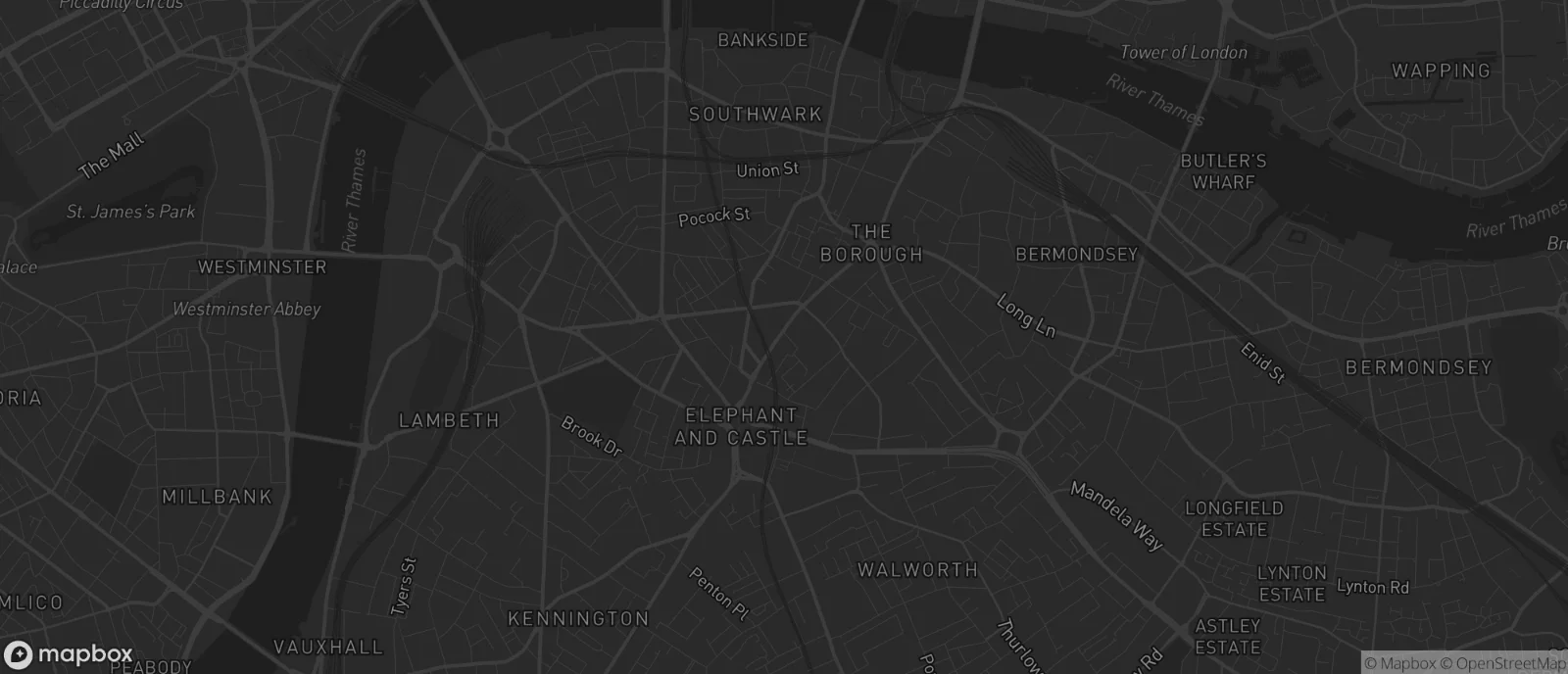 Map of Elephant and Castle for SEO services in Elephant and Castle