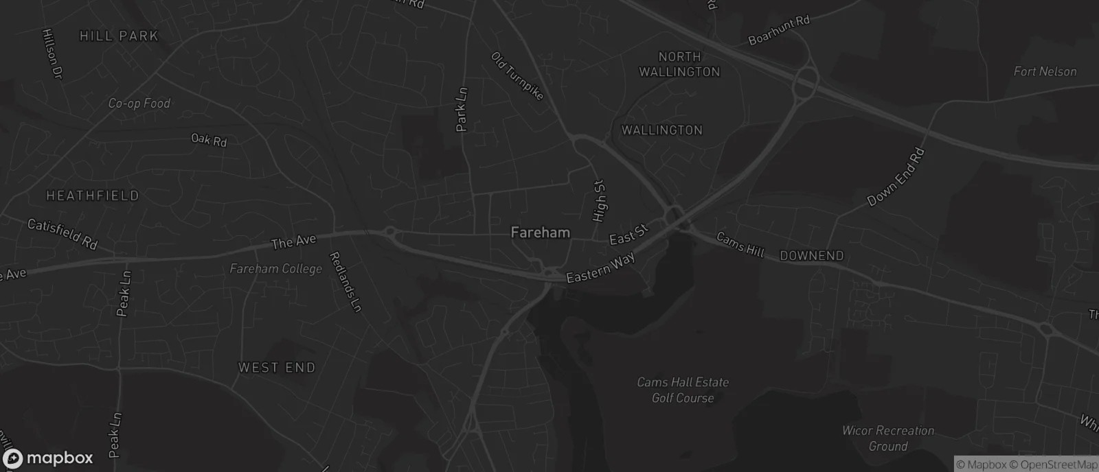 Map of Fareham for SEO services in Fareham