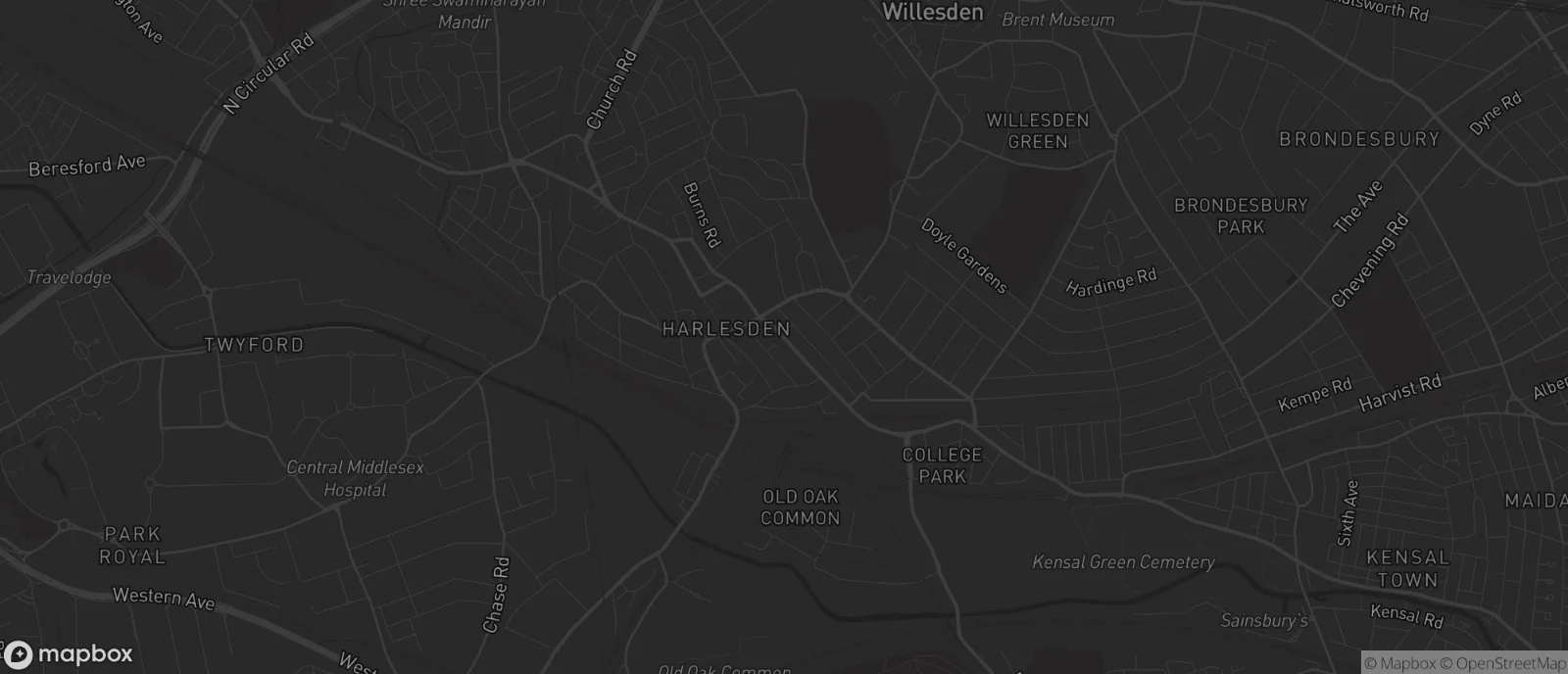 Map of Harlesden for SEO services in Harlesden