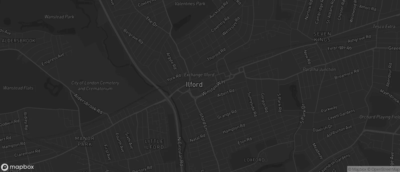 Map of Ilford for SEO services in Ilford
