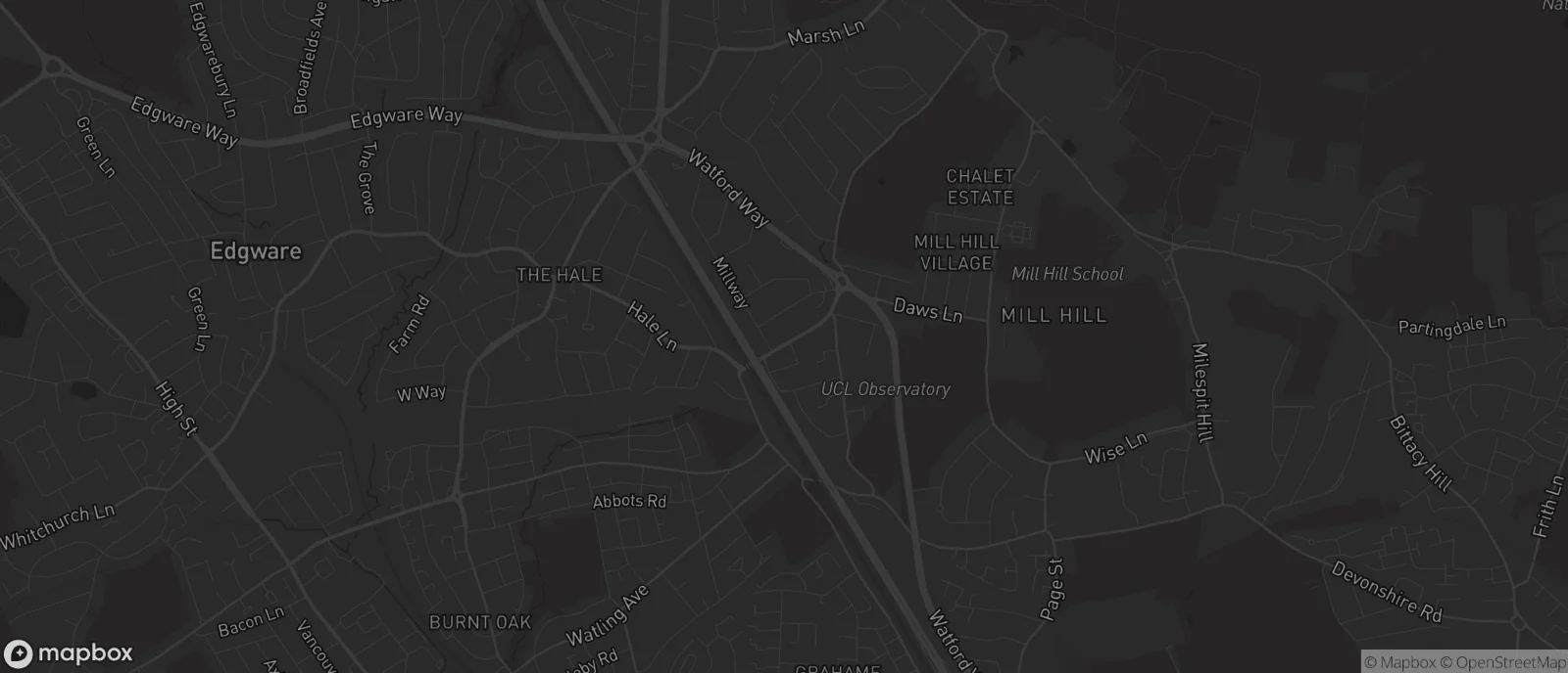 Map of Mill Hill for SEO services in Mill Hill