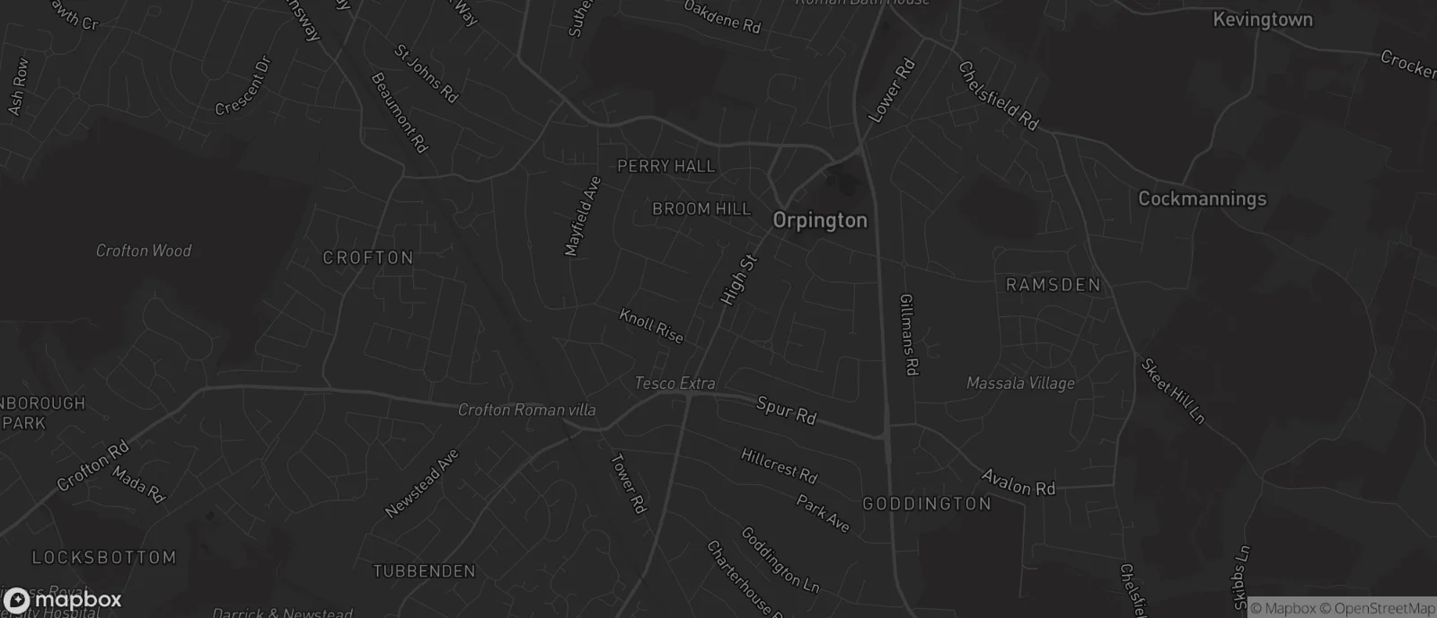 Map of Orpington for SEO services in Orpington