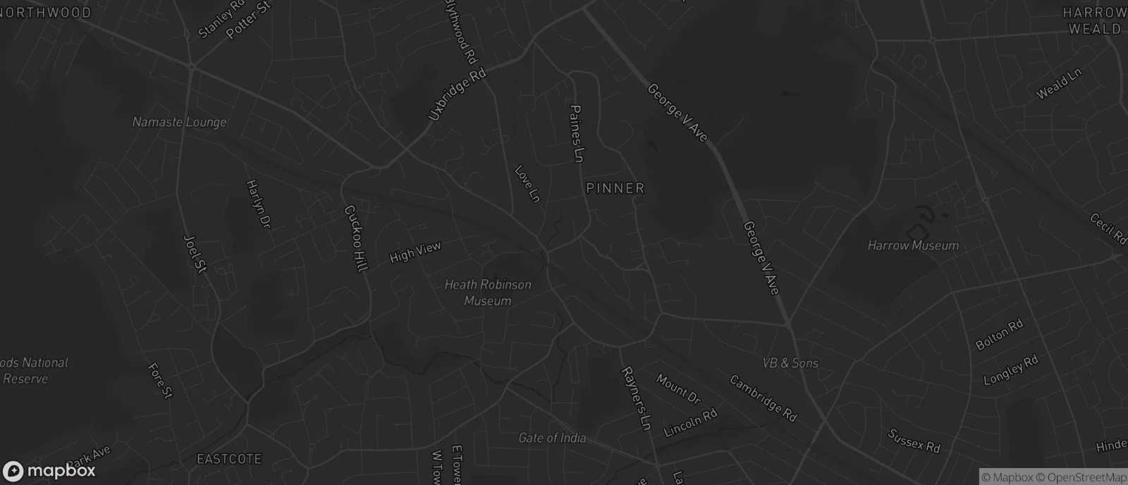 Map of Pinner for SEO services in Pinner