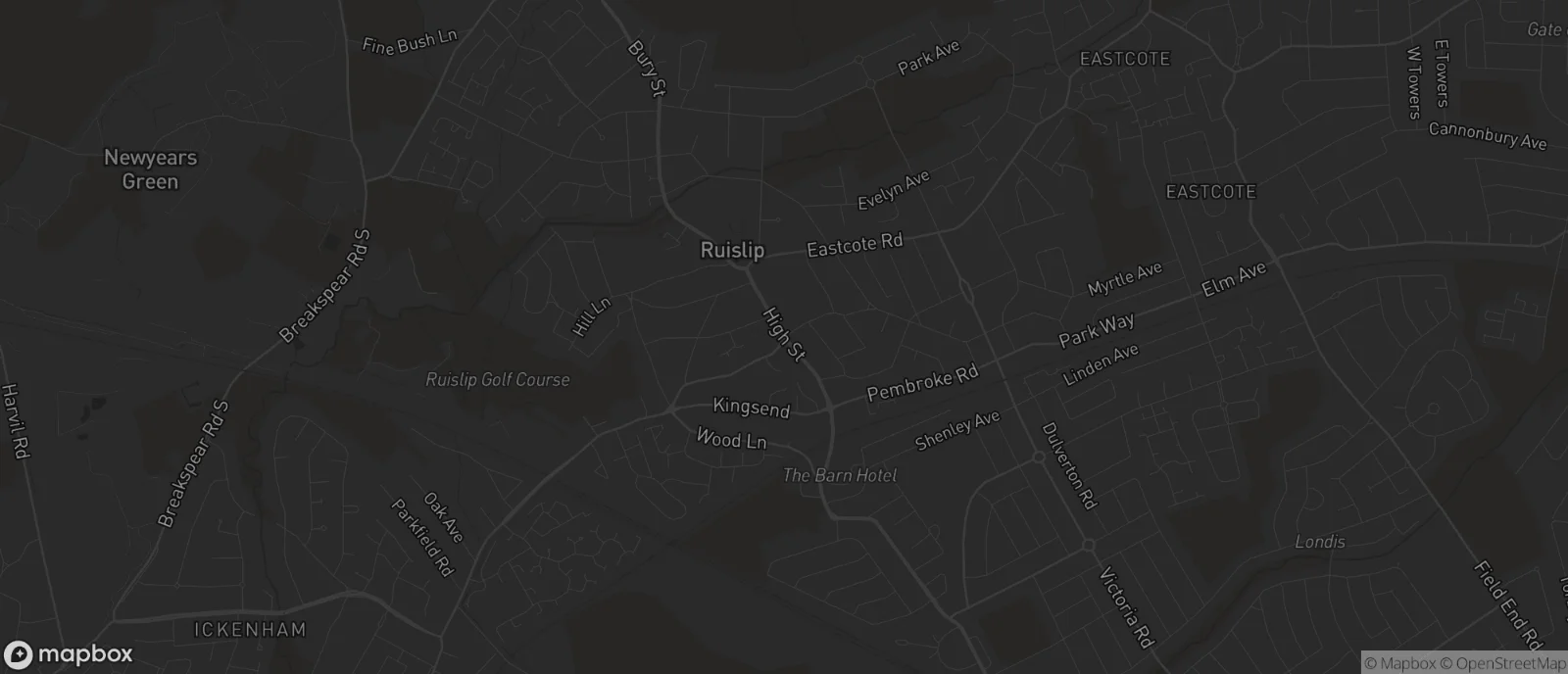 Map of Ruislip for SEO services in Ruislip