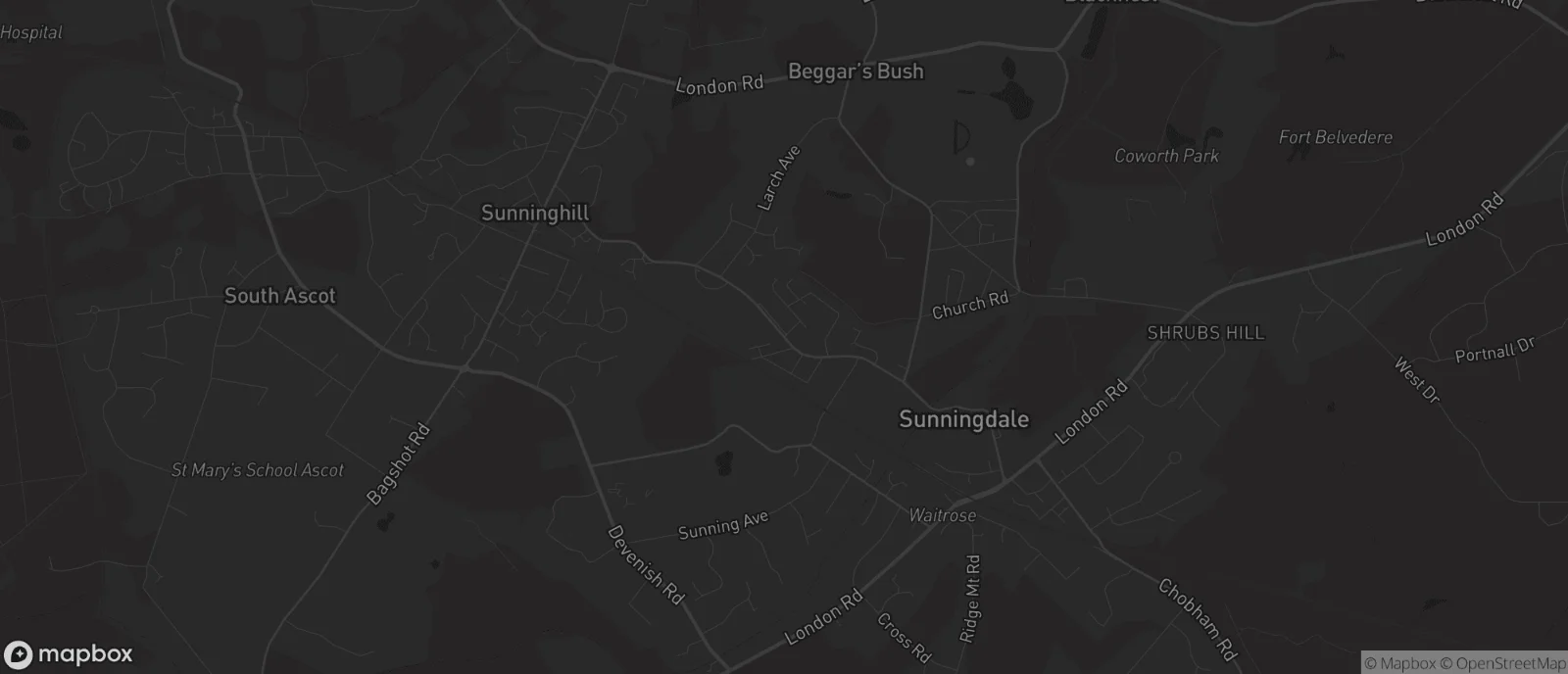 Map of Sunningdale for SEO services in Sunningdale