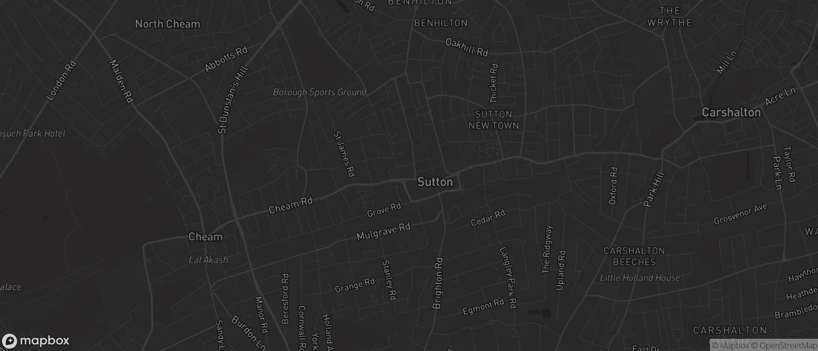 Map of Sutton for SEO services in Sutton