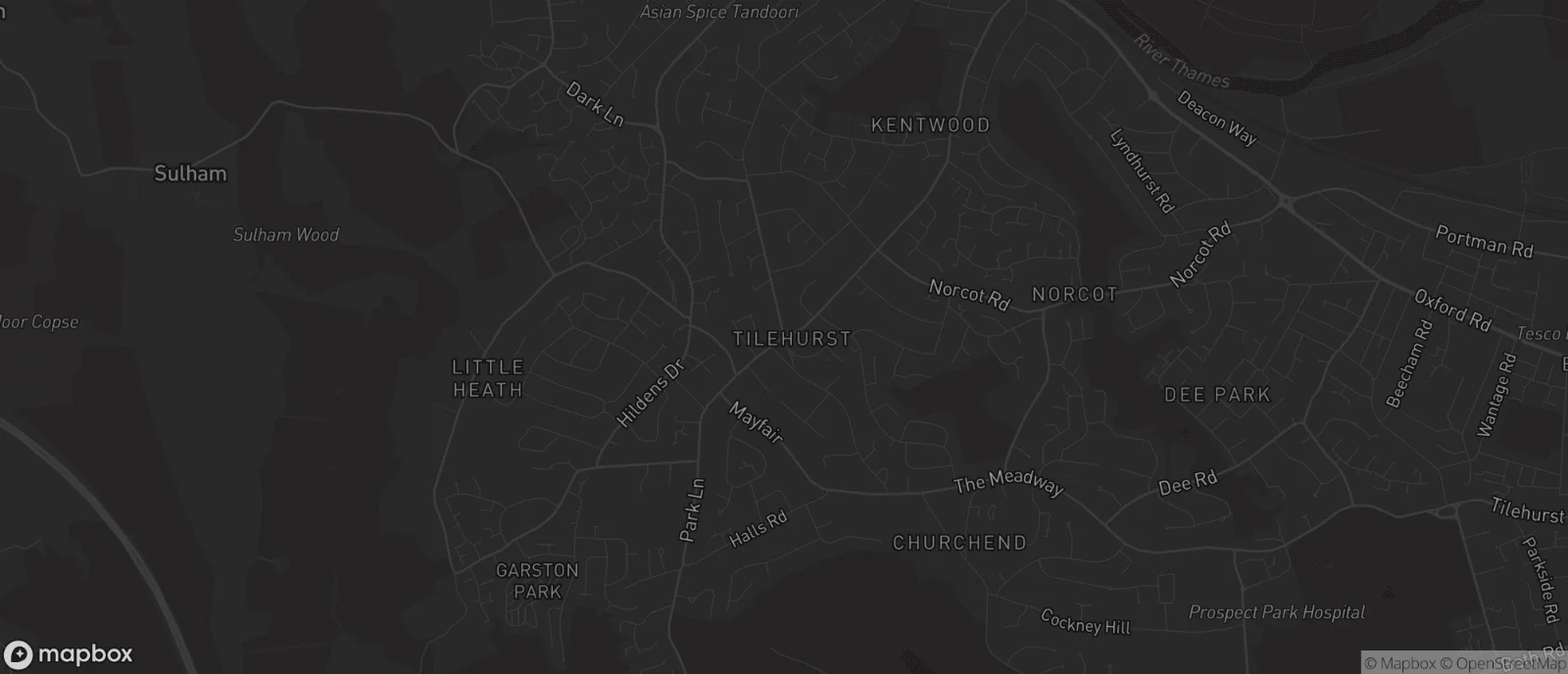 Map of Tilehurst for SEO services in Tilehurst
