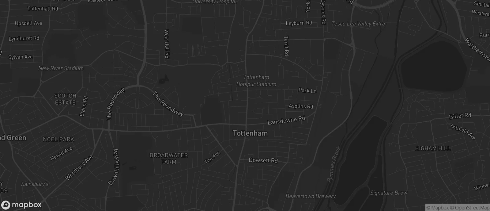 Map of Tottenham for SEO services in Tottenham