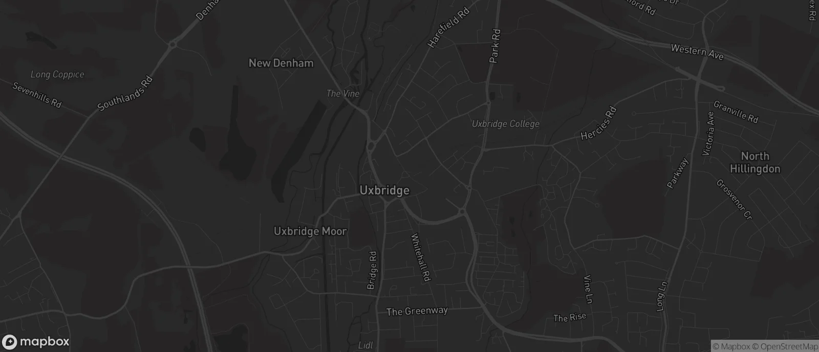 Map of Uxbridge for SEO services in Uxbridge