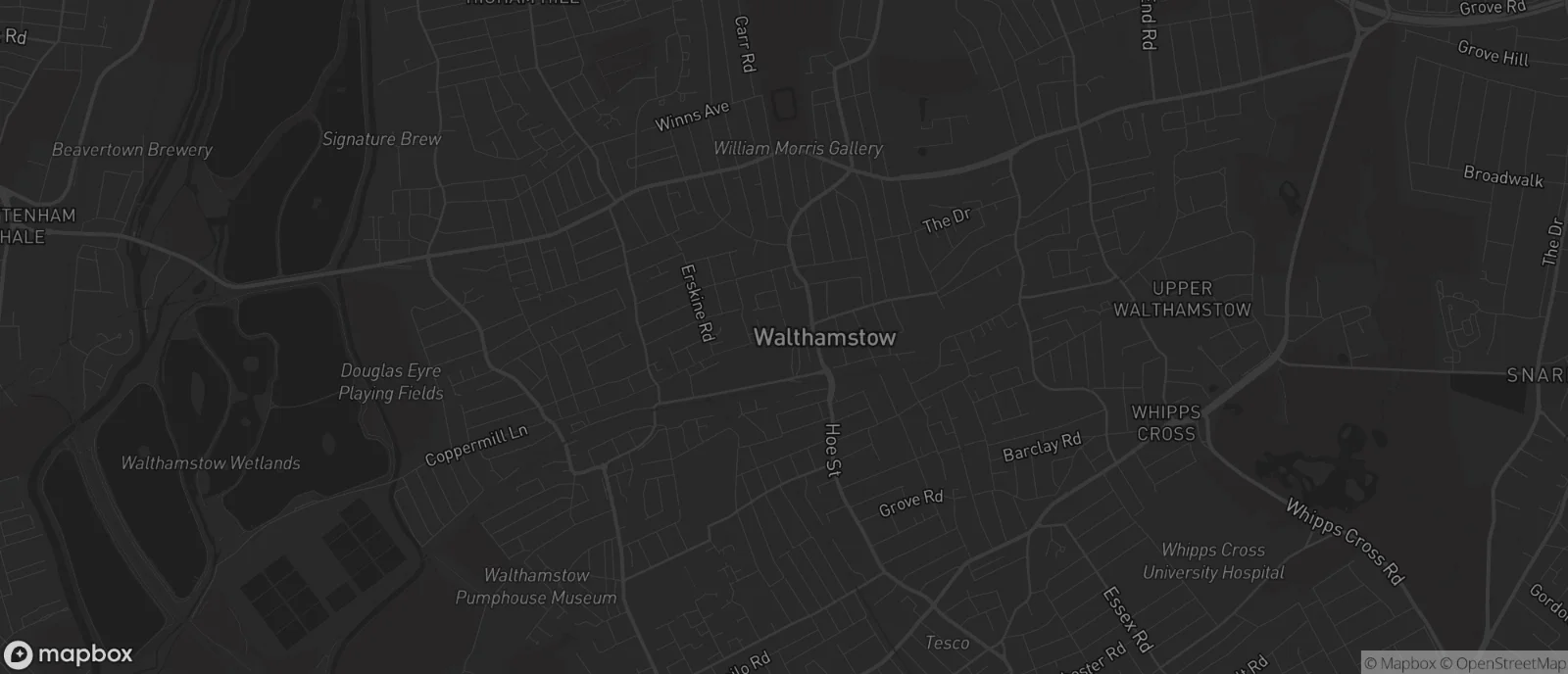Map of Walthamstow for SEO services in Walthamstow