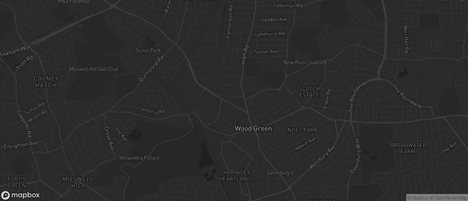 Map of Wood Green for SEO services in Wood Green