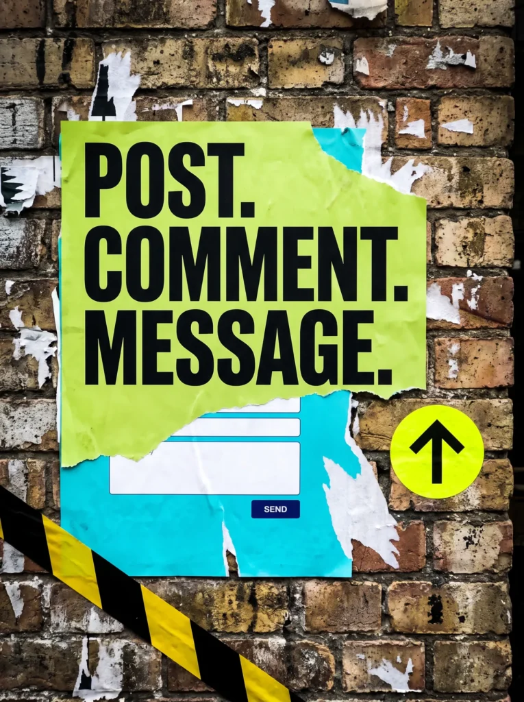 How to generate leads on LinkedIn: post, comment, message poster on a brick wall